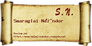 Smaraglai Nándor névjegykártya